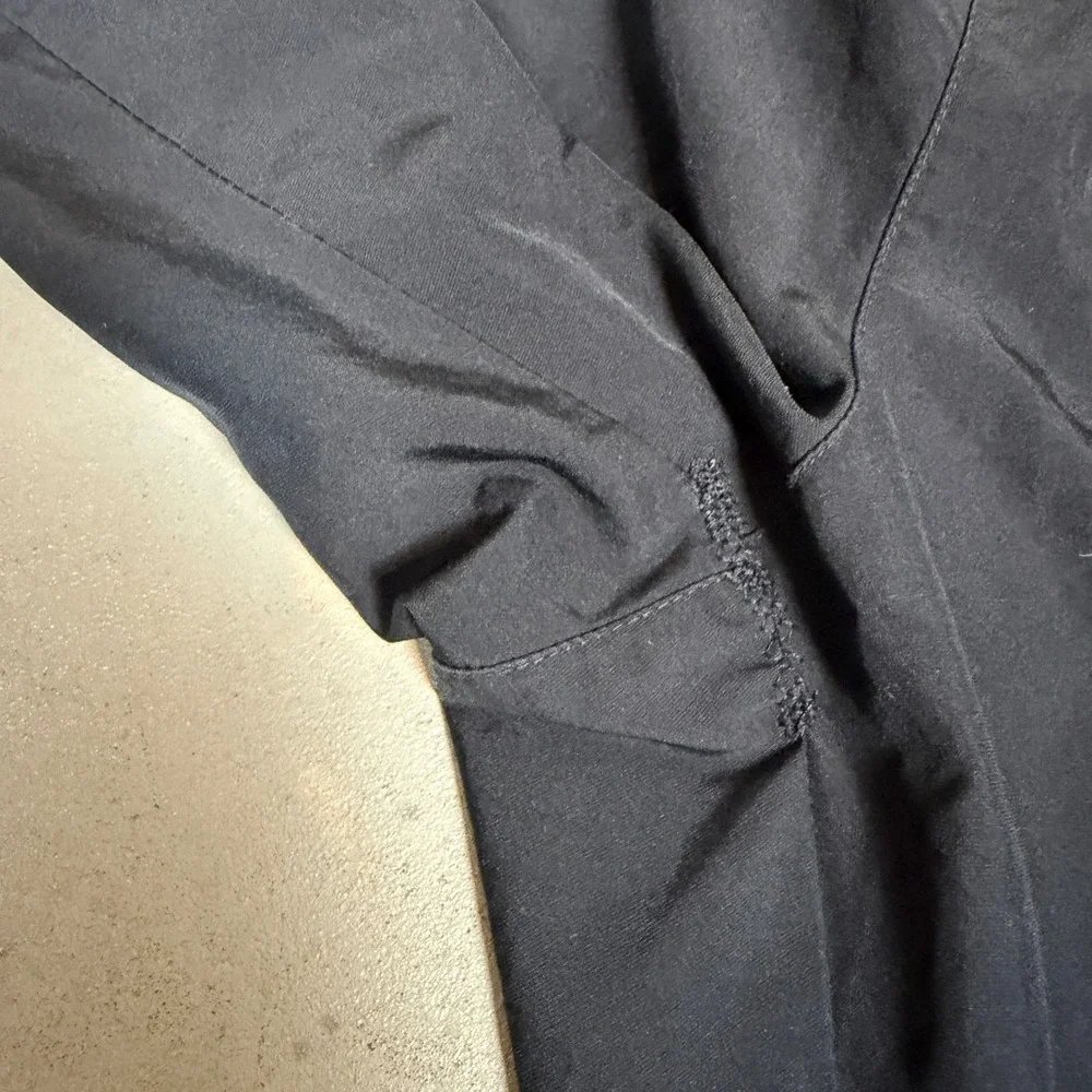 Nike Mens Black Nylon Mesh Lined Track Pants Large Windbreaker Swoosh RN 56323